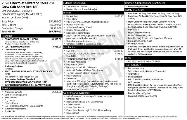 New 2026 Chevrolet Silverado 1500 RST w/ Convenience Package II AWD/4WD image 35
