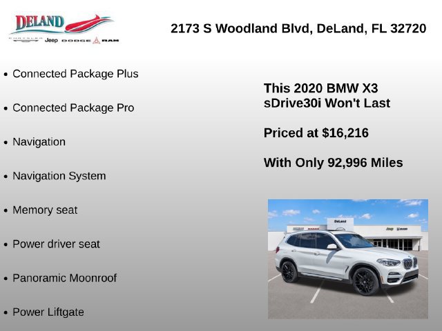 Used 2020 BMW X3 sDrive30i RWD image 7
