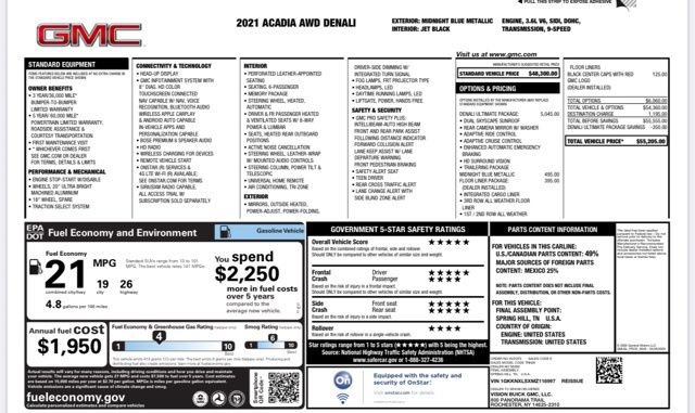 Used 2021 GMC Acadia Denali w/ Denali Ultimate Package image 19