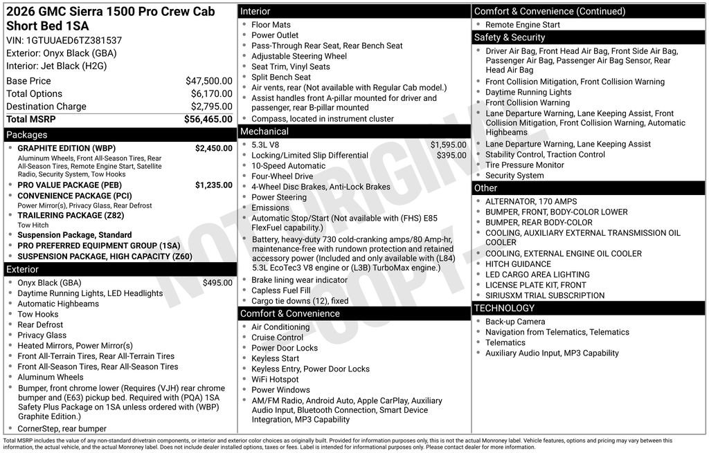 New 2026 GMC Sierra 1500 Pro w/ Graphite Edition AWD/4WD image 26