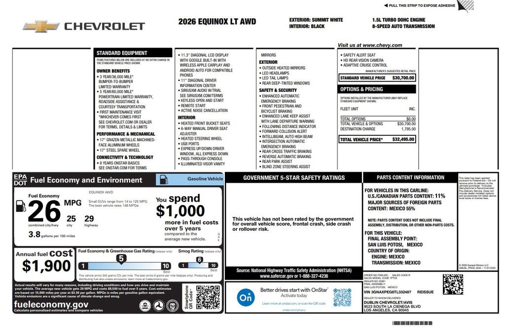 Used 2026 Chevrolet Equinox LT AWD/4WD image 8