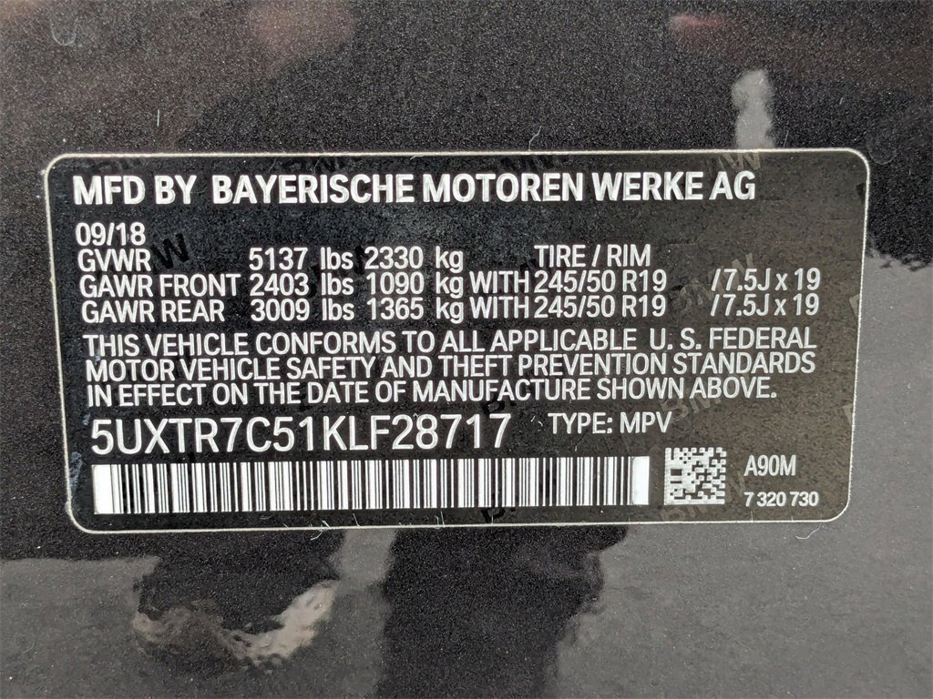 Used 2019 BMW X3 sDrive30i w/ Premium Package image 24