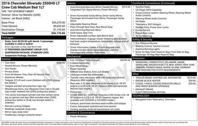 Used 2016 Chevrolet Silverado 2500 LT image 2