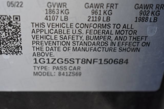 Certified 2022 Chevrolet Malibu RS FWD image 16