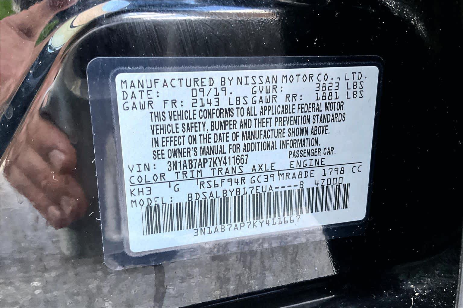 Used 2019 Nissan Sentra S FWD image 37