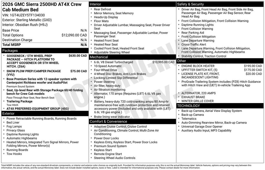 Used 2026 GMC Sierra 2500 AT4X AWD/4WD image 30