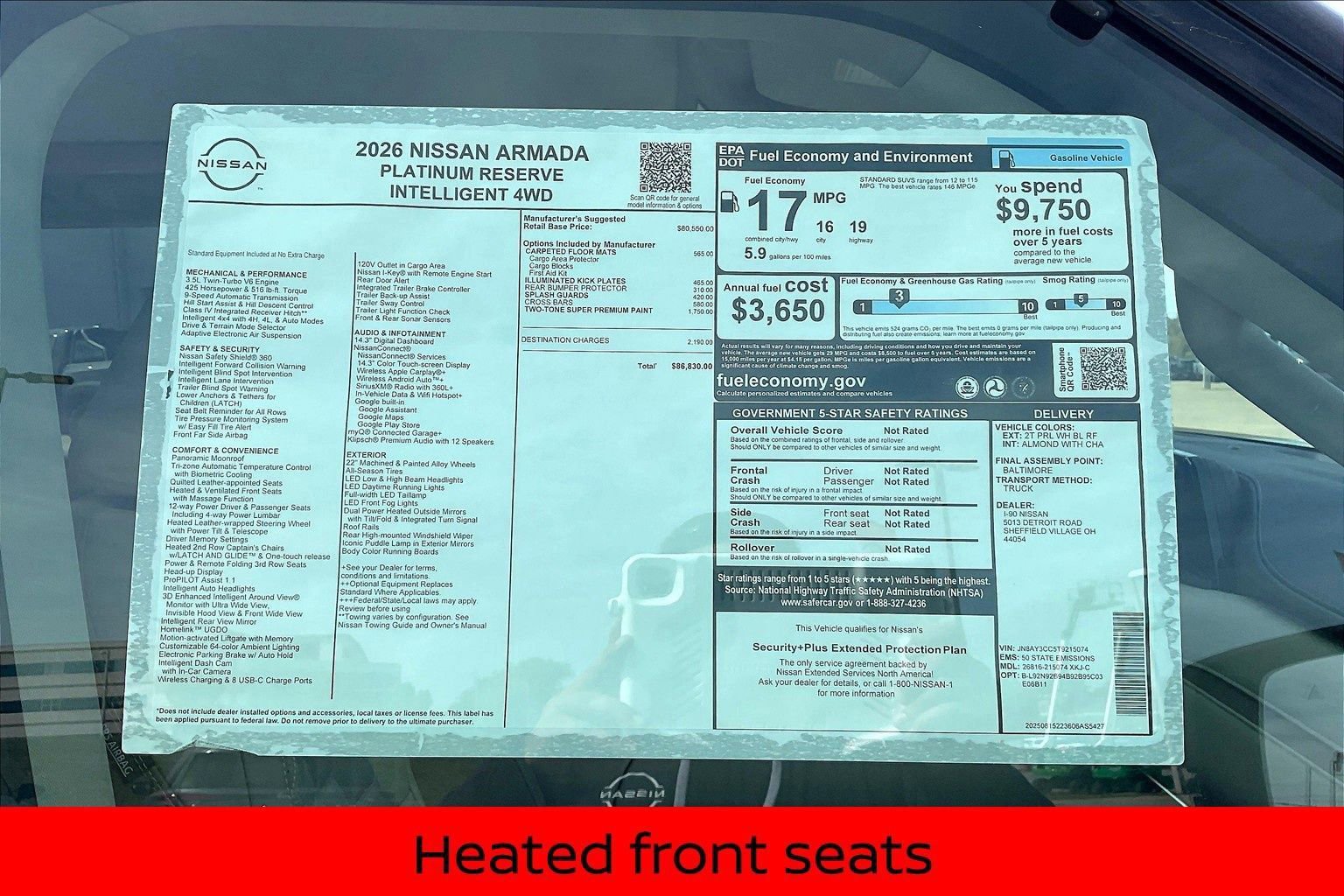 New 2026 Nissan Armada Platinum Reserve image 18