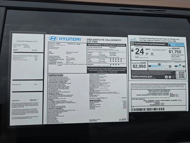 New 2026 Hyundai Santa Fe Calligraphy image 22