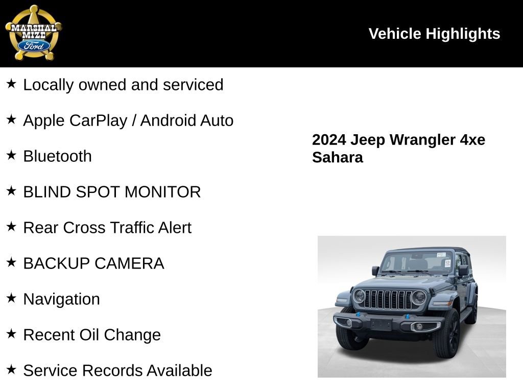 Used 2024 Jeep Wrangler Unlimited Sahara w/ Technology Group image 2