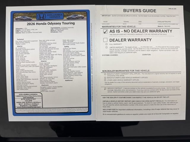 Certified 2026 Honda Odyssey Touring image 40