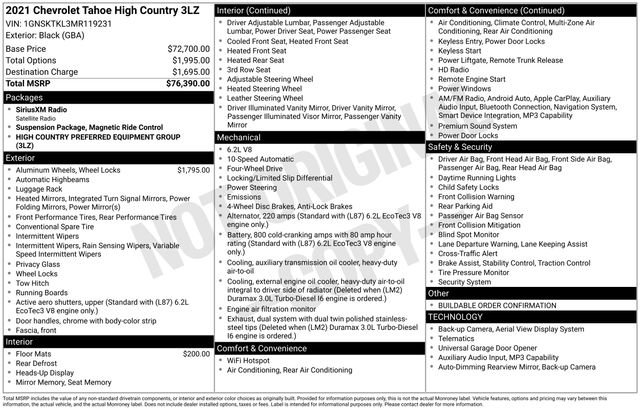 Used 2021 Chevrolet Tahoe High Country AWD/4WD image 5