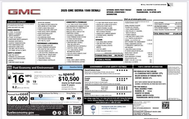 Used 2025 GMC Sierra 1500 Denali w/ Denali Reserve Package AWD/4WD image 19