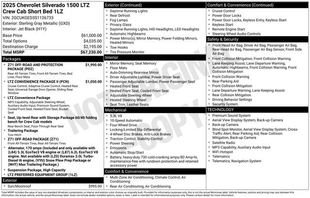Used 2025 Chevrolet Silverado 1500 LTZ AWD/4WD image 38