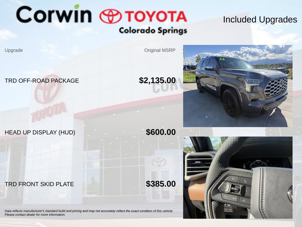 Used 2026 Toyota Sequoia 1794 Edition w/ TRD Off-Road Package AWD/4WD image 4