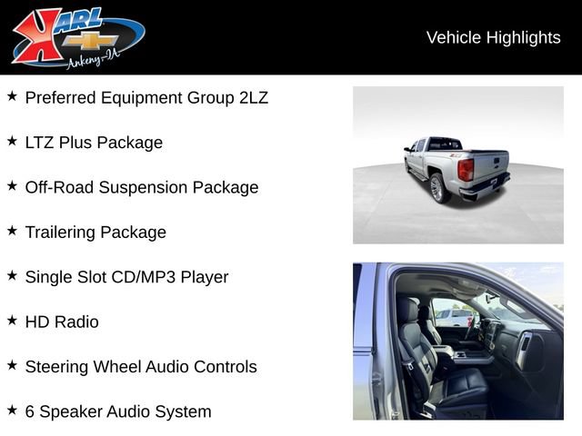 Used 2018 Chevrolet Silverado 1500 LTZ Z71 w/ LTZ Plus Package AWD/4WD image 2