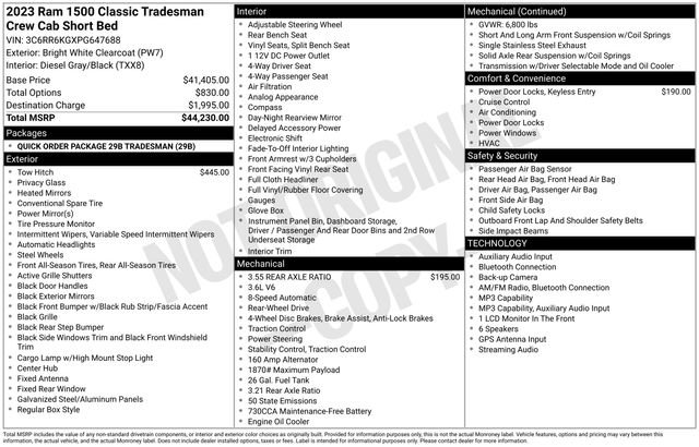 Used 2023 RAM 1500 Tradesman RWD image 64