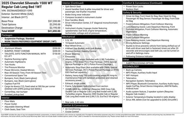 Used 2025 Chevrolet Silverado 1500 W/T RWD image 5