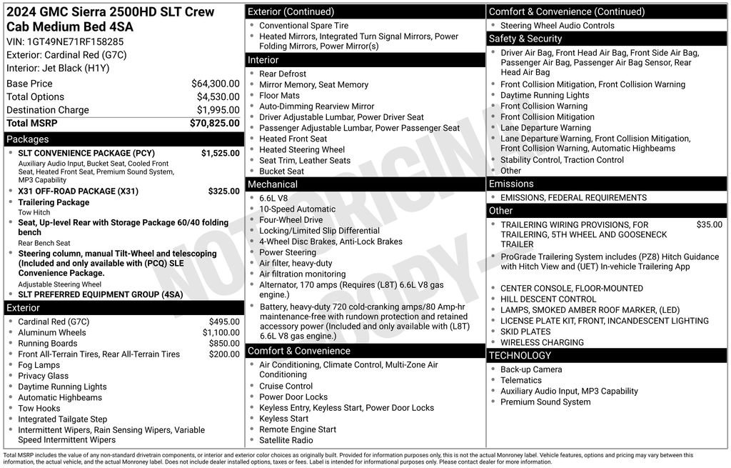 Used 2024 GMC Sierra 2500 SLT w/ SLT Convenience Package image 12