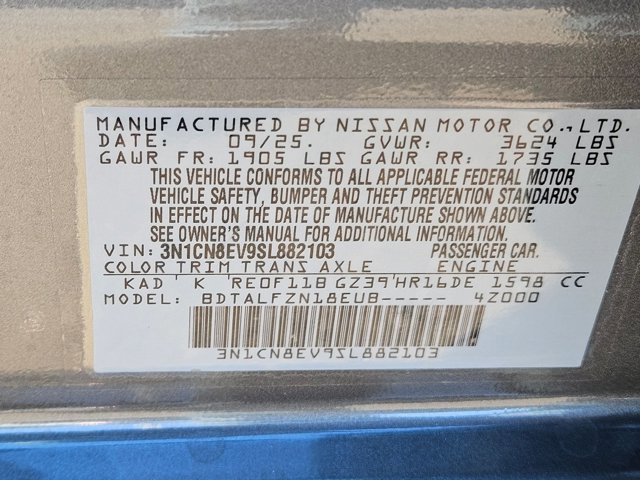 New 2025 Nissan Versa SV w/ Trunk Package image 16