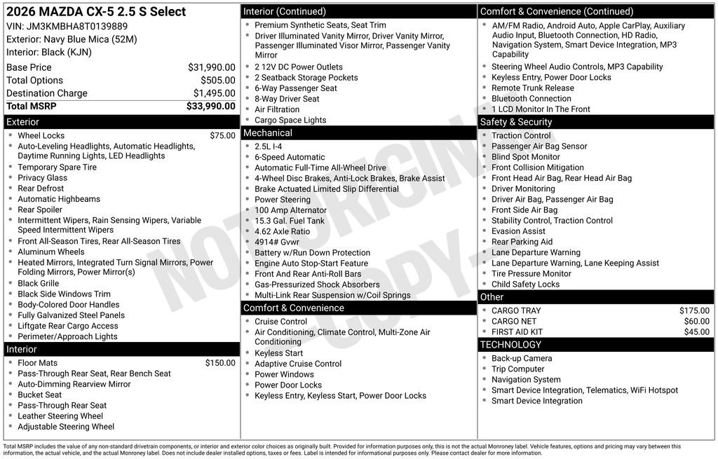 Certified 2026 MAZDA CX-5 Select AWD/4WD image 24