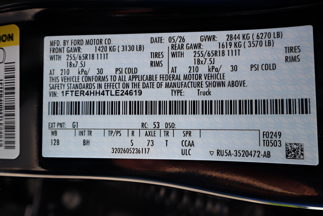 New 2026 Ford Ranger XLT w/ Equipment Group 301A High AWD/4WD image 22