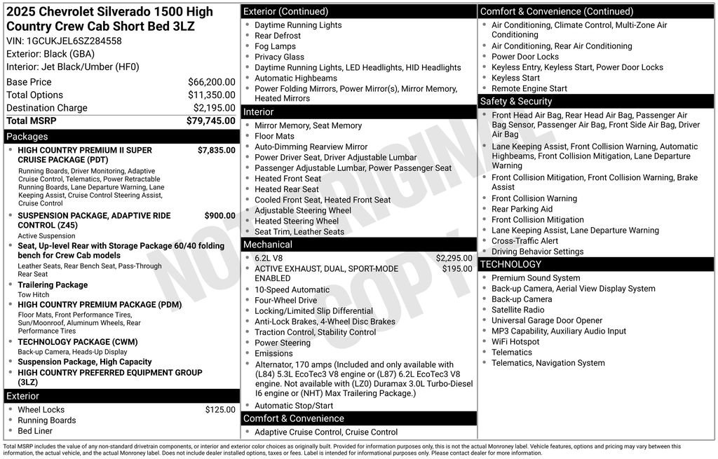 Certified 2025 Chevrolet Silverado 1500 High Country AWD/4WD image 4