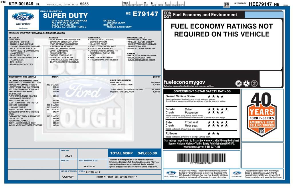 Used 2017 Ford F250 XLT w/ FX4 Off-Road Package AWD/4WD image 32