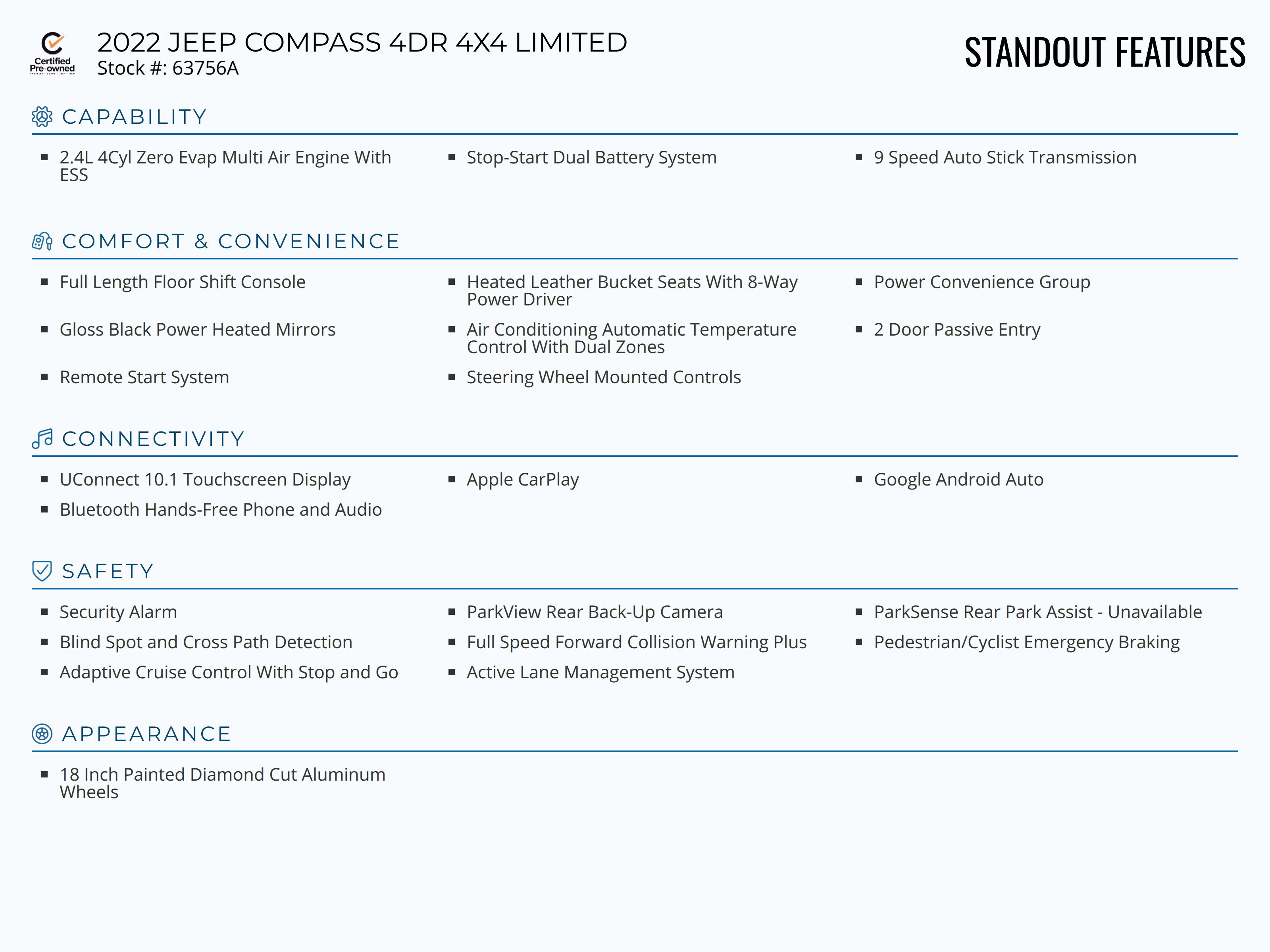 Certified 2022 Jeep Compass Limited AWD/4WD image 2