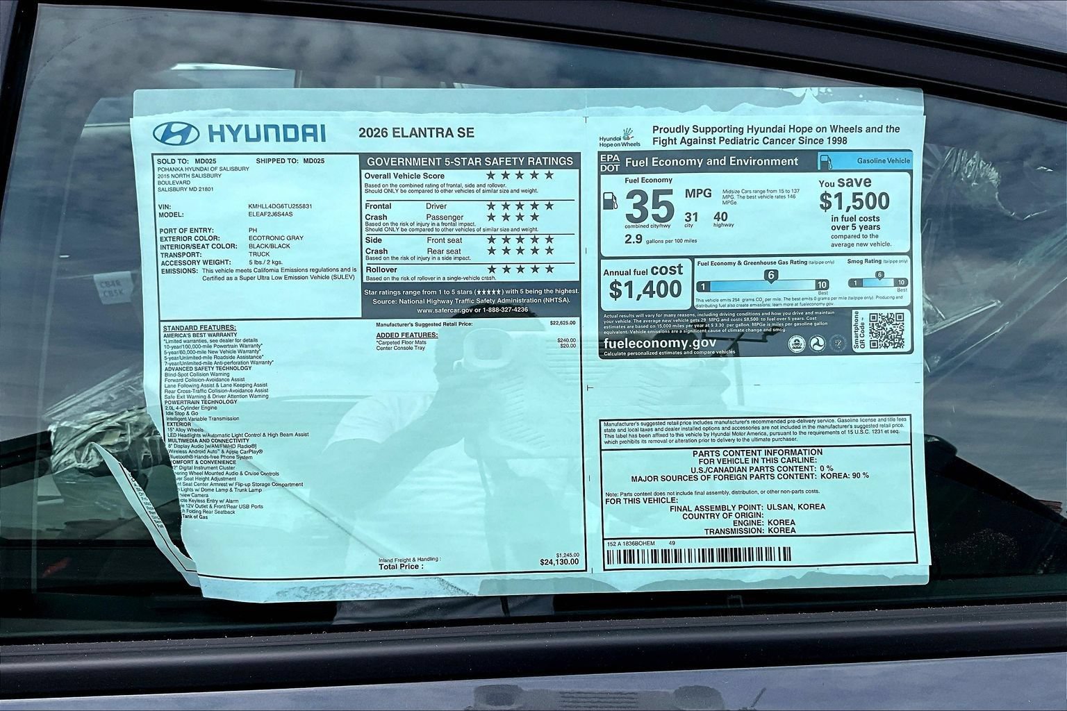 New 2026 Hyundai Elantra SE FWD image 14