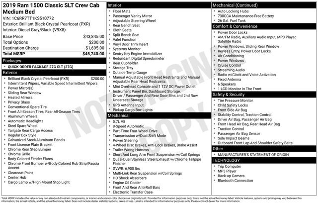 Used 2019 RAM 1500 Classic SLT image 9