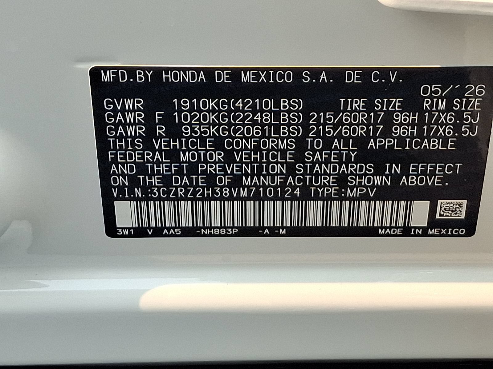 New 2027 Honda HR-V LX image 10