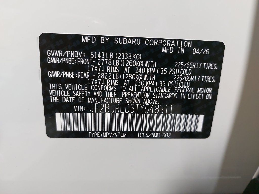 New 2026 Subaru Outback Wilderness w/ Wilderness Package AWD/4WD image 36