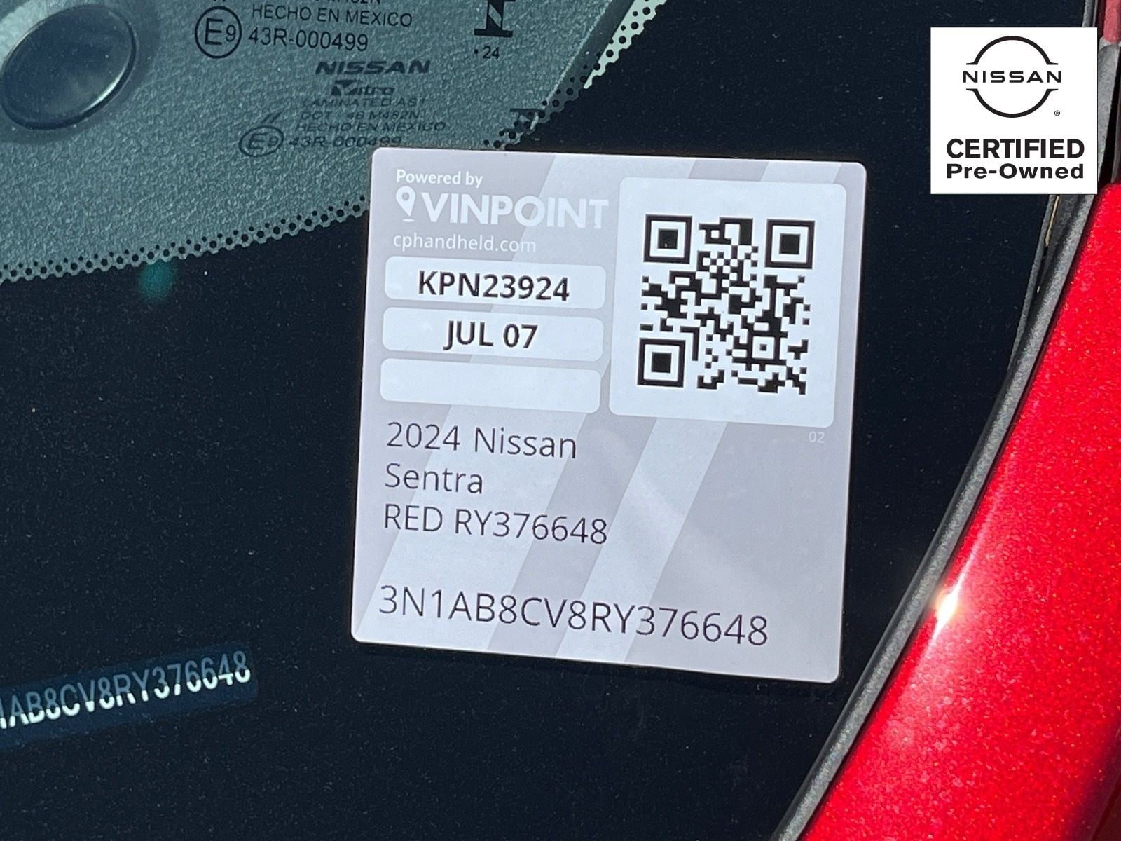 Certified 2024 Nissan Sentra SV w/ SV Premium Package FWD image 31