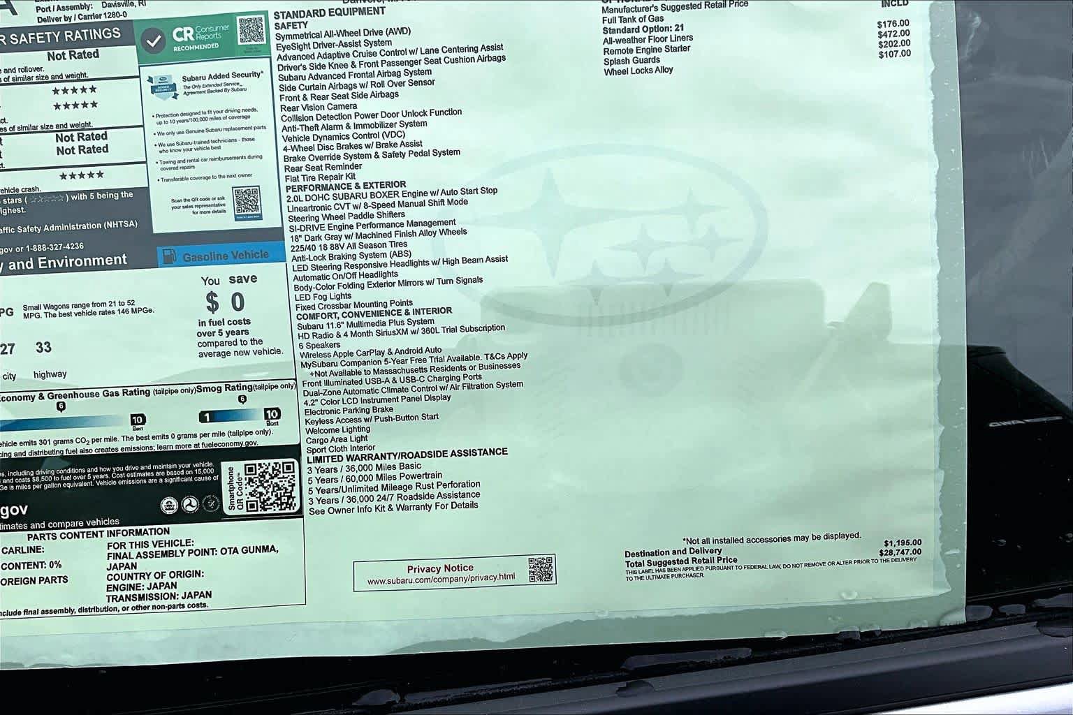 New 2026 Subaru Impreza 2.0i Sport image 19