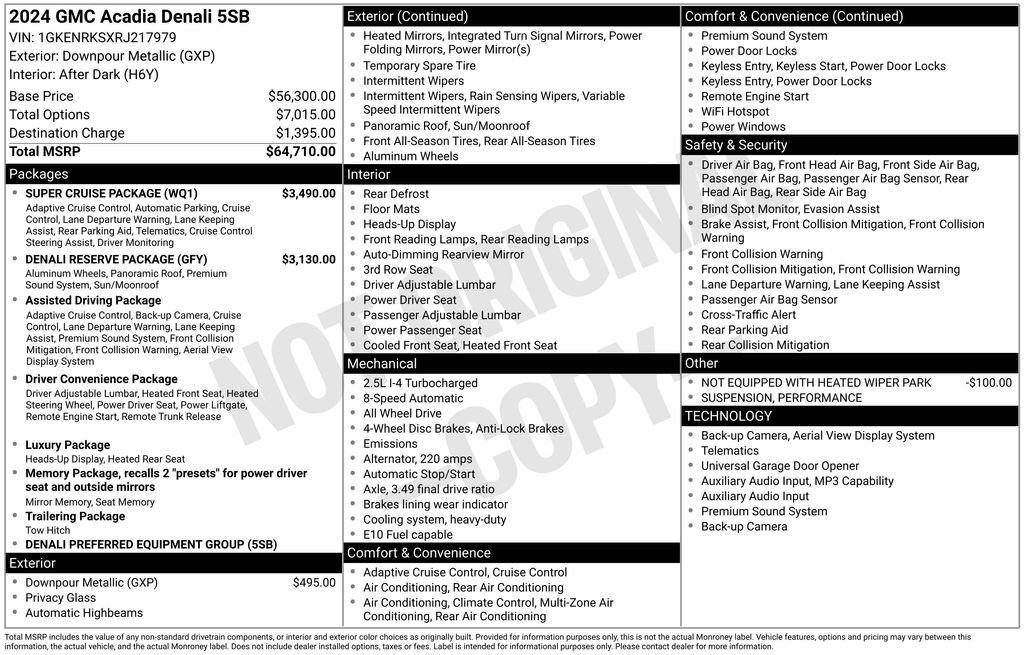 Used 2024 GMC Acadia Denali w/ Super Cruise Package AWD/4WD image 5