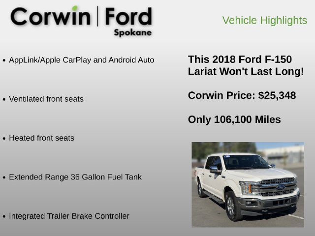 Used 2018 Ford F150 Lariat AWD/4WD image 18