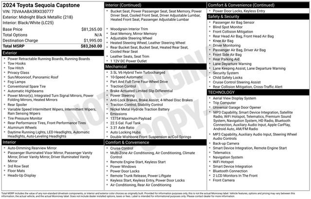Used 2024 Toyota Sequoia Capstone AWD/4WD image 4