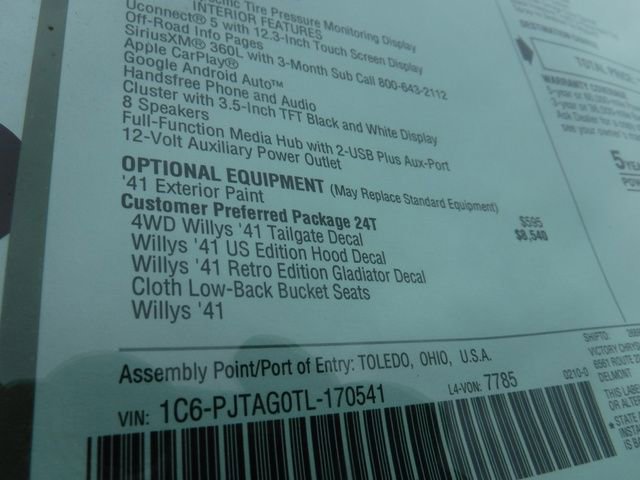 New 2026 Jeep Gladiator Willys AWD/4WD image 10