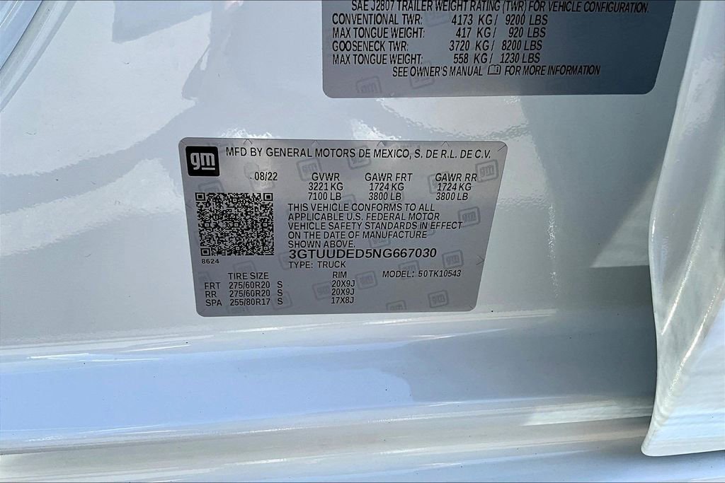 Used 2022 GMC Sierra 1500 SLT w/ SLT Premium Package image 22