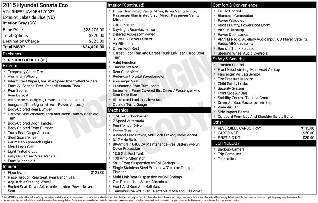 Used 2015 Hyundai Sonata ECO image 2
