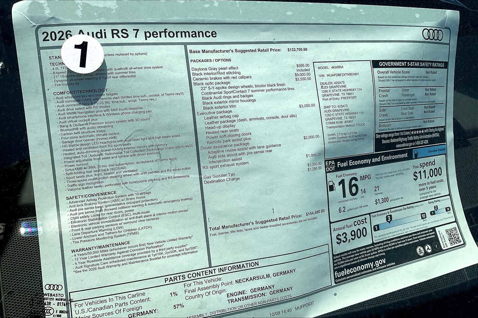 New 2026 Audi RS 7 Performance image 19