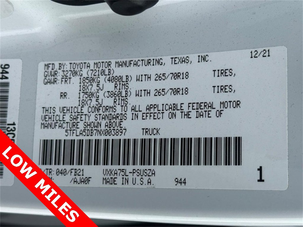 Used 2022 Toyota Tundra SR5 w/ SR5 Convenience Package image 22