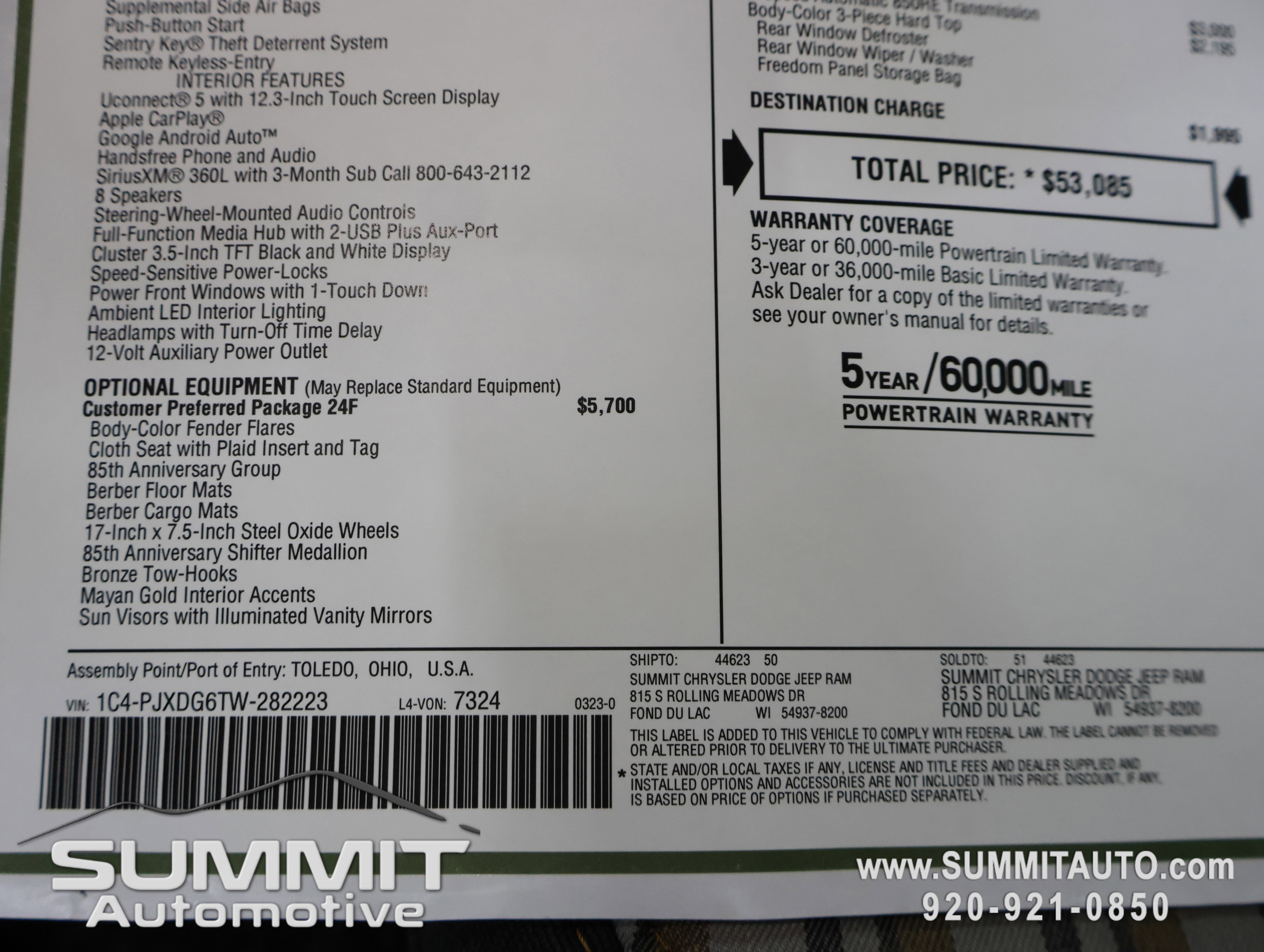 New 2026 Jeep Wrangler Unlimited Sport AWD/4WD image 10