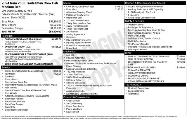 Used 2024 RAM 2500 Tradesman w/ Chrome Appearance Group image 5