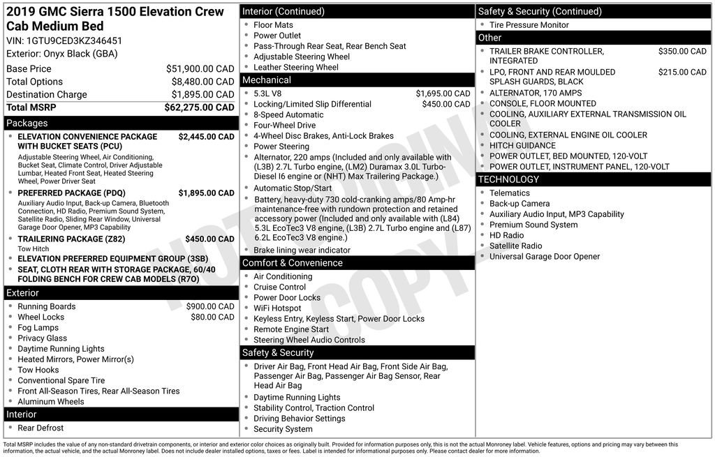 Used 2019 GMC Sierra 1500 Elevation AWD/4WD image 19