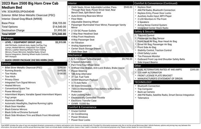 Used 2023 RAM 2500 Big Horn w/ Level 1 Equipment Group image 5