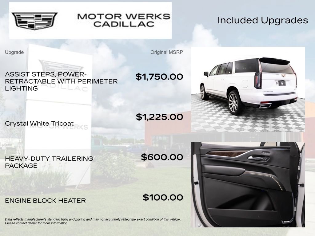 Certified 2024 Cadillac Escalade ESV Premium Luxury Platinum w/ Heavy-Duty Trailer Package image 9