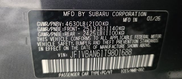 New 2026 Subaru WRX Limited image 39