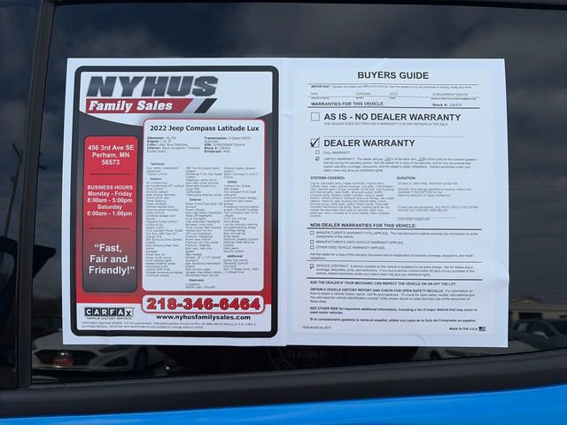 Used 2022 Jeep Compass Latitude w/ Sun and Sound Group image 54