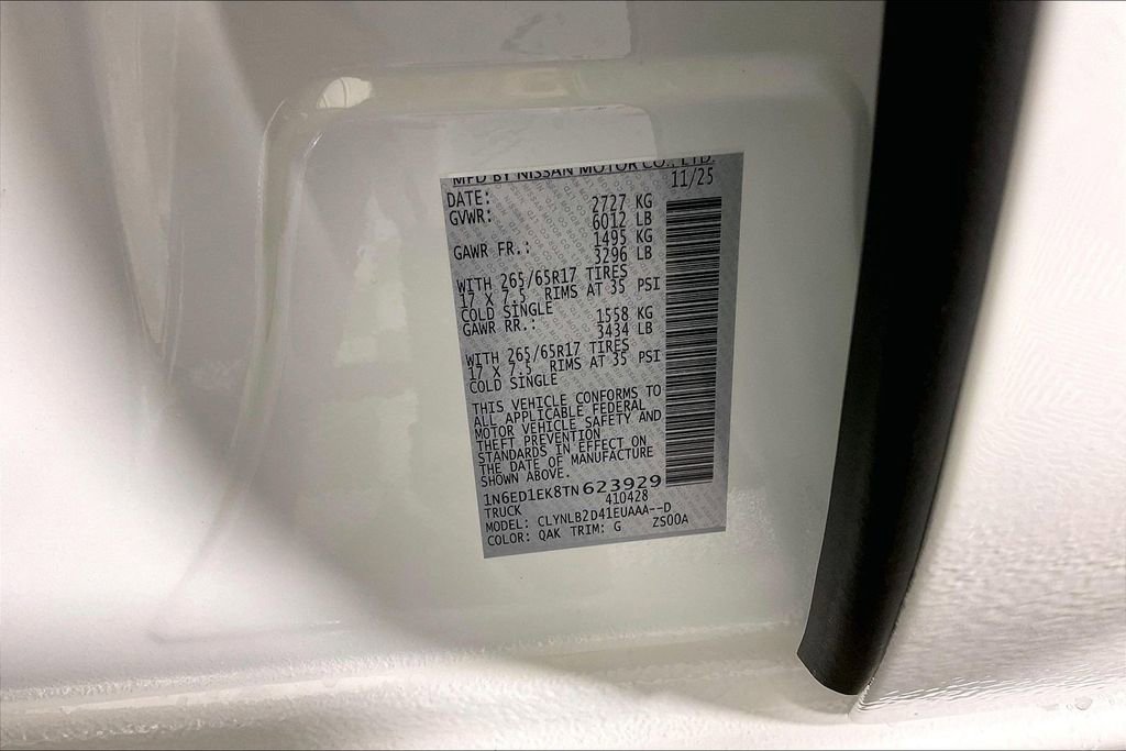 New 2026 Nissan Frontier SV w/ All-Weather Content Package image 44